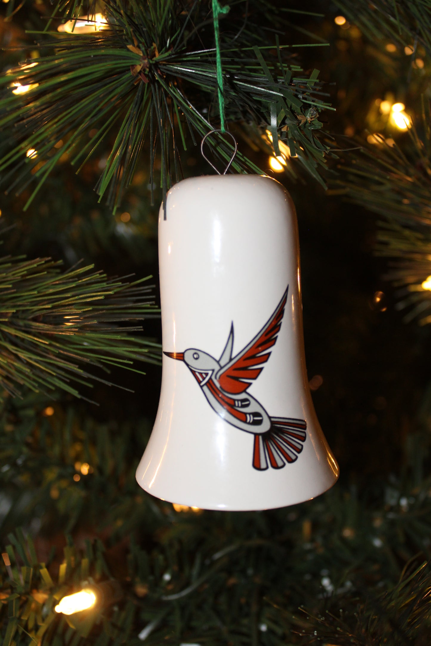 Hummingbird Bell Christmas Ornament
