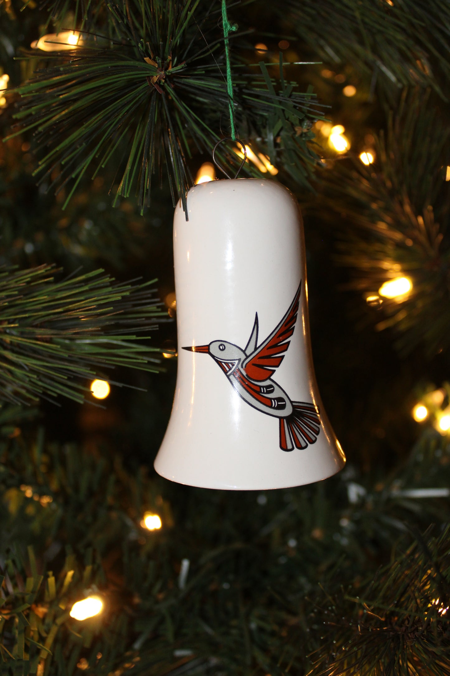 Hummingbird Bell Christmas Ornament