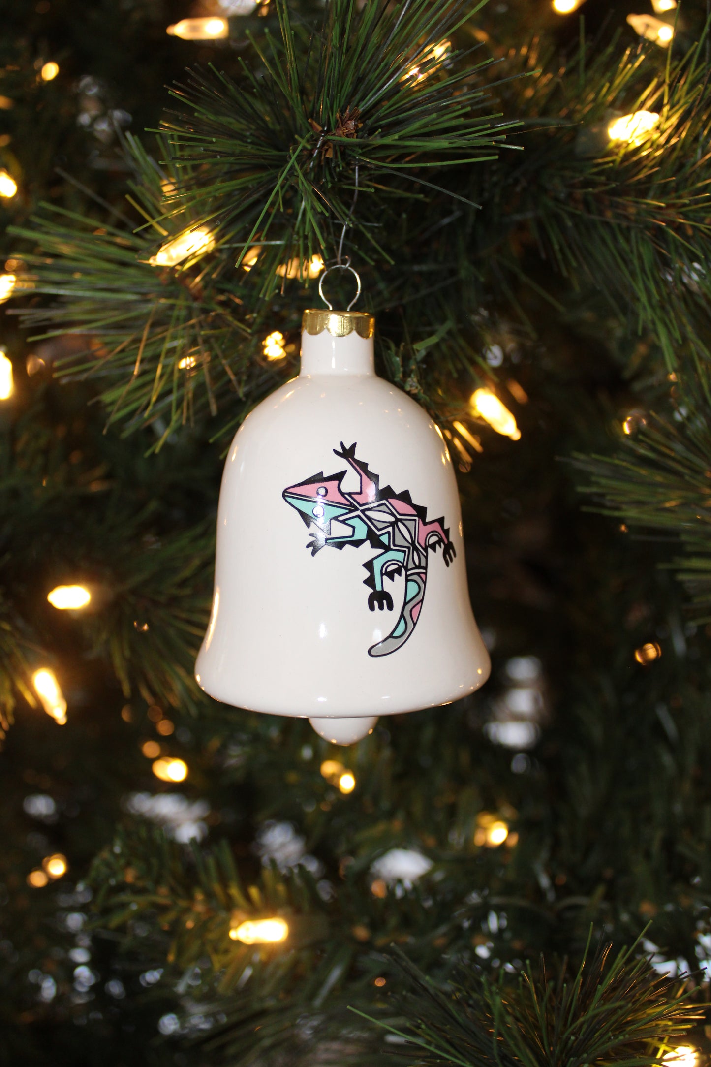 Lizard Bell Christmas Ornament
