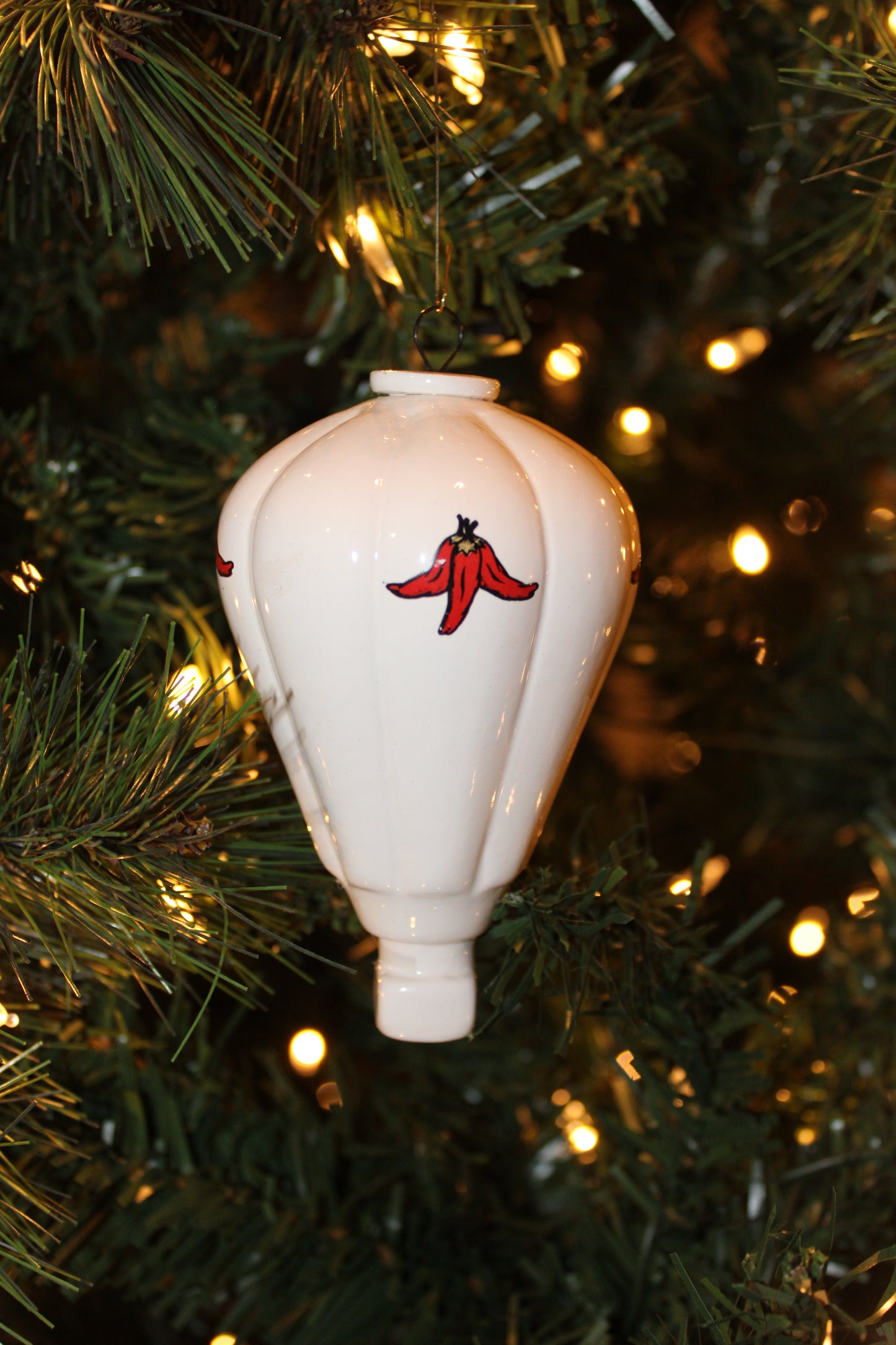 Red Chile Hot Air Balloon Ornament
