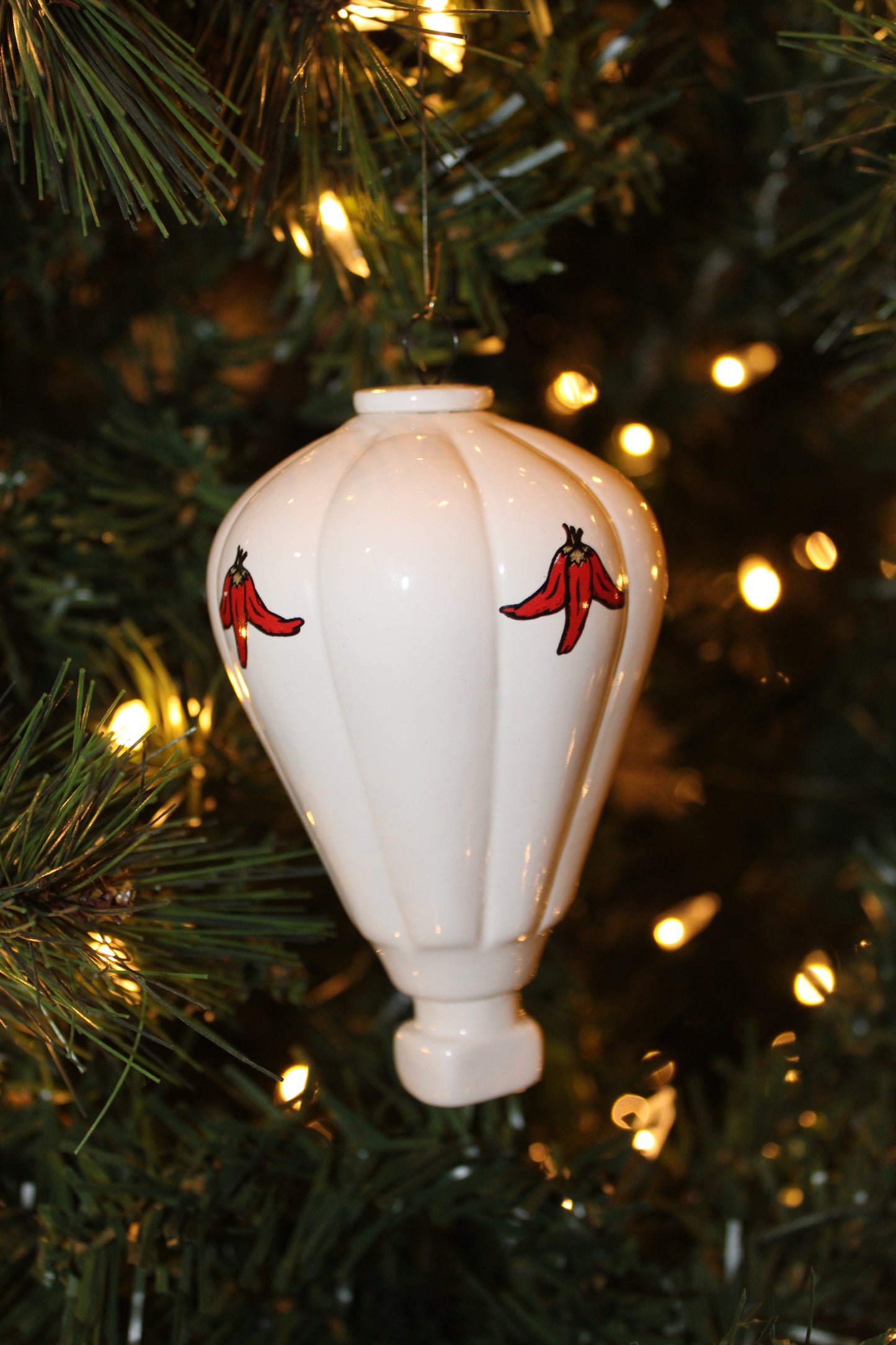 Red Chile Hot Air Balloon Ornament