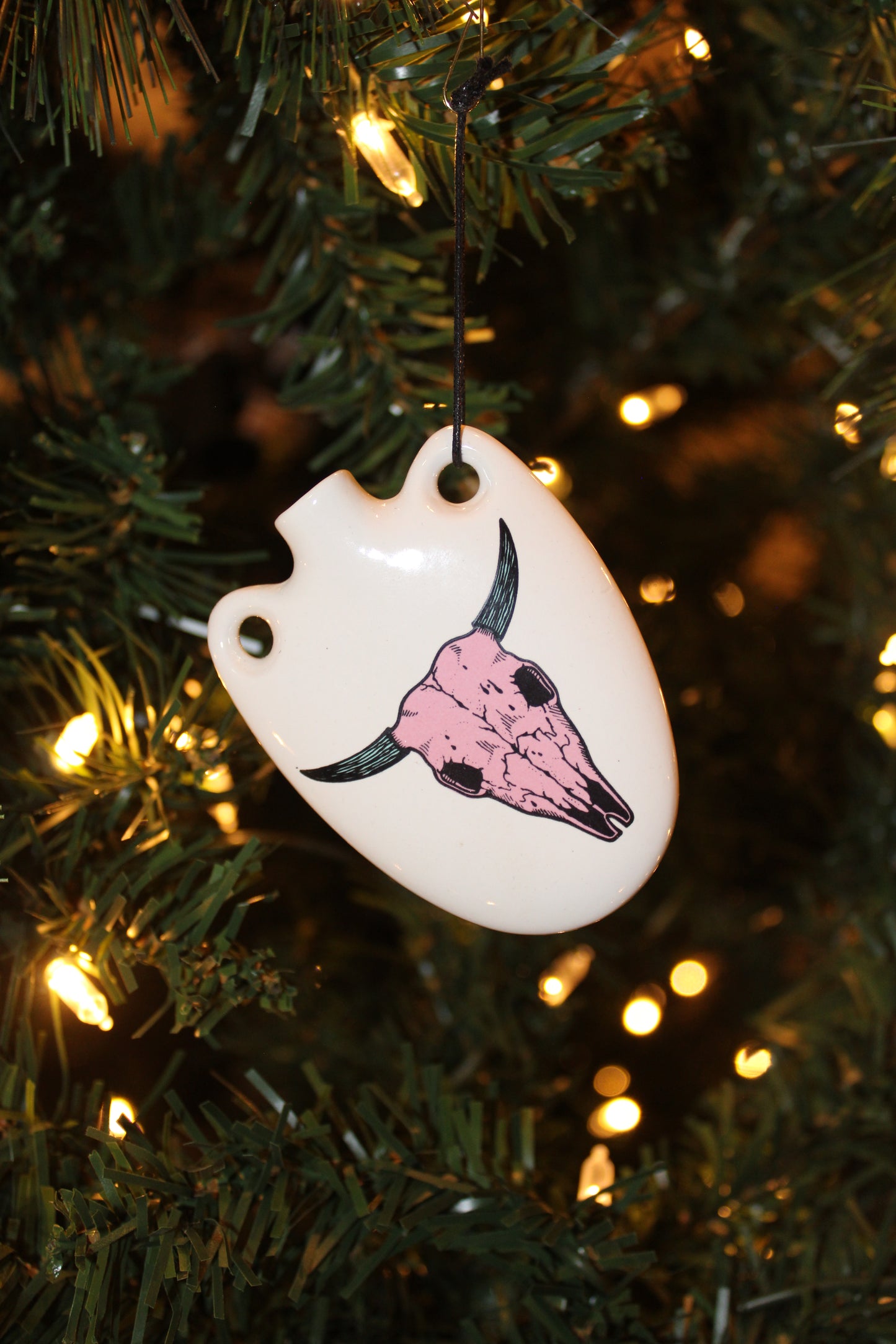 Skull Canteen Christmas Ornament