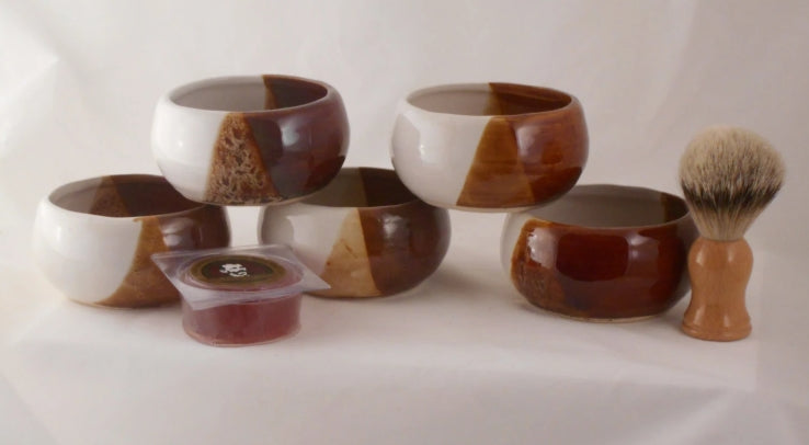 brown pottery Shaving Bowl