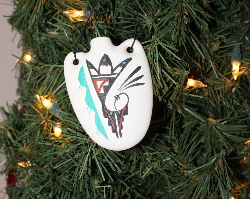 Southwest Design Canteen Ornament, Hand Painted Southwest design Christmas Ornaments