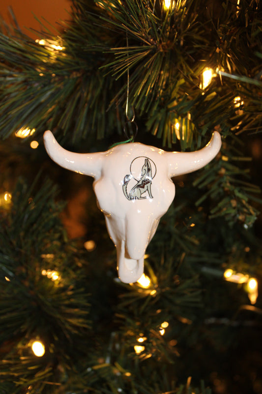 Skull Christmas Ornament Coyote