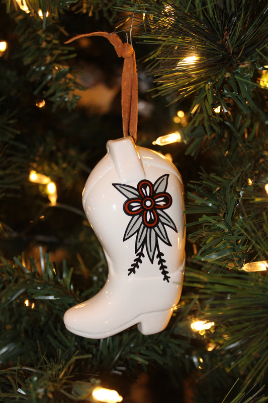 Cowboy Boot Christmas Ornament