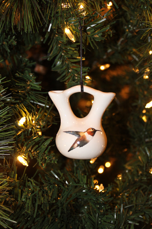 Hummingbird Wedding Vase Christmas Ornament
