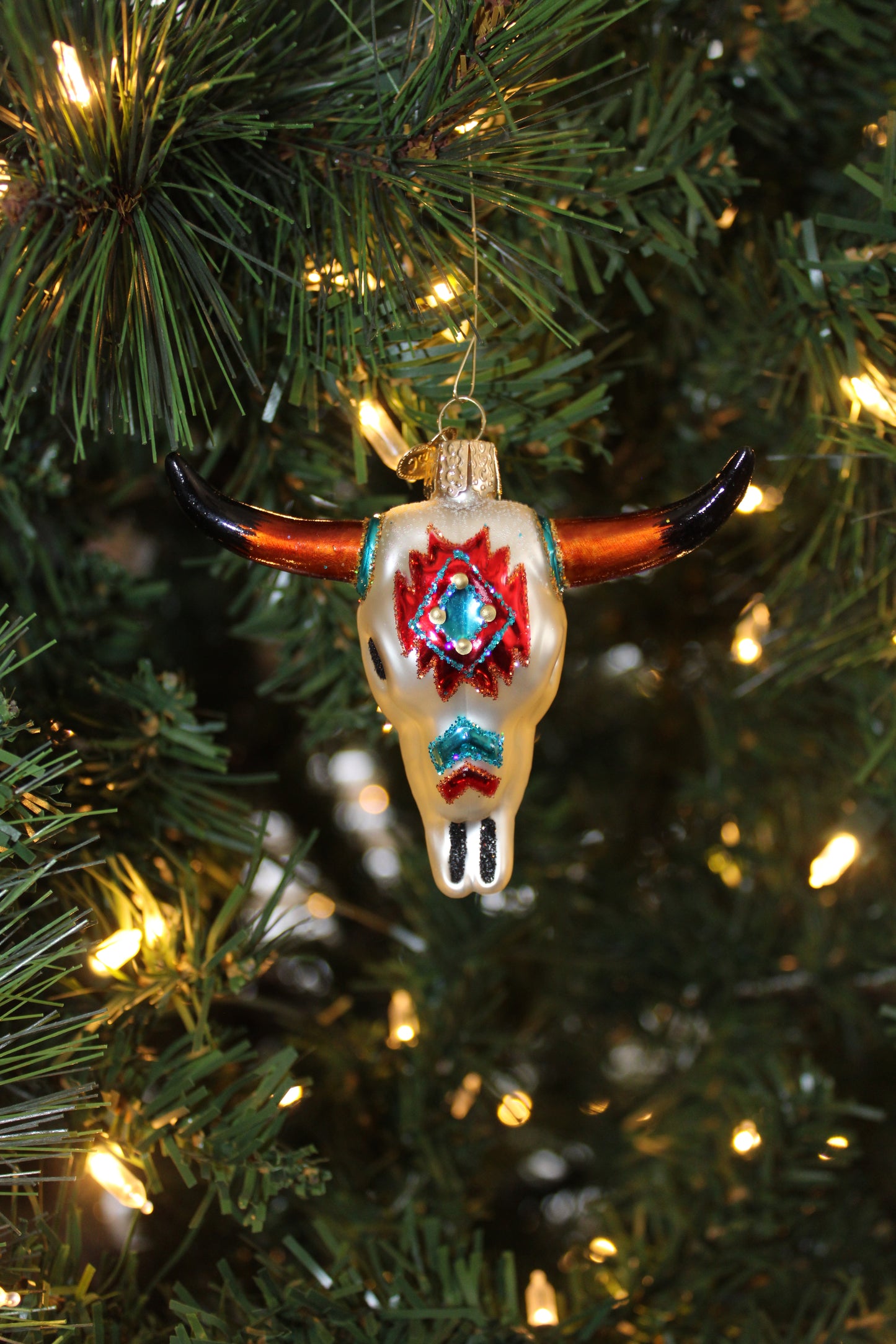 Cow Skull Christmas Ornament