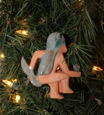 Buffalo Dancer Southwest design Christmas Ornament, Hand Painted