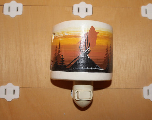 Southwestern  Ceramic Night Light, Hand Painted by Native American Navajo Artist